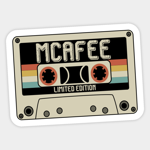 Mcafee - Limited Edition - Vintage Style Sticker by Debbie Art